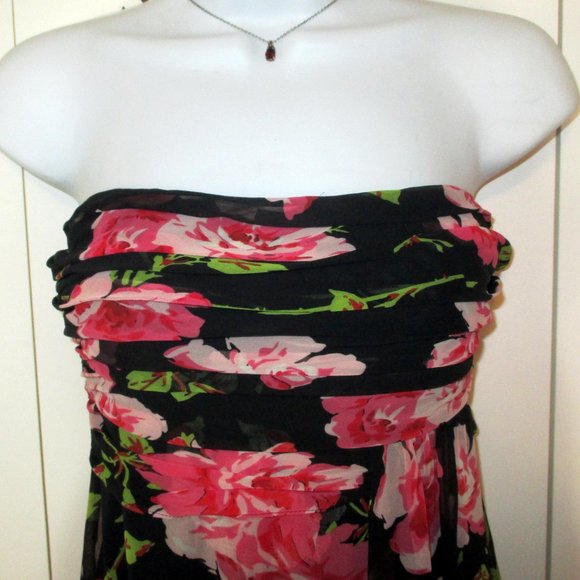 THE LIMIT FLORAL STRAPLESS WITH TAG DRESS - Picture 5 of 12